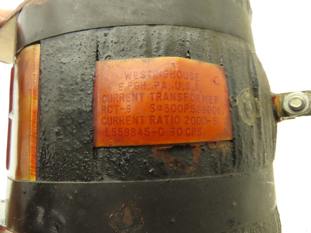 Westinghouse 300P589G01 RCT-6 Indoor Current Transformer 2000:5 Ratio L559845-C