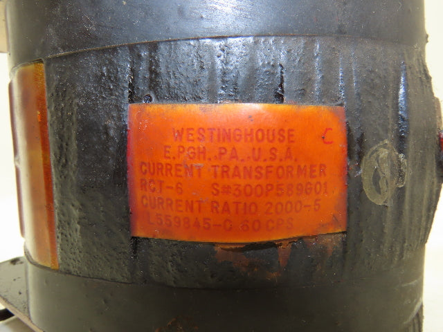 Westinghouse 300P589G01 RCT-6 Indoor Current Transformer 2000:5 Ratio L559845-C