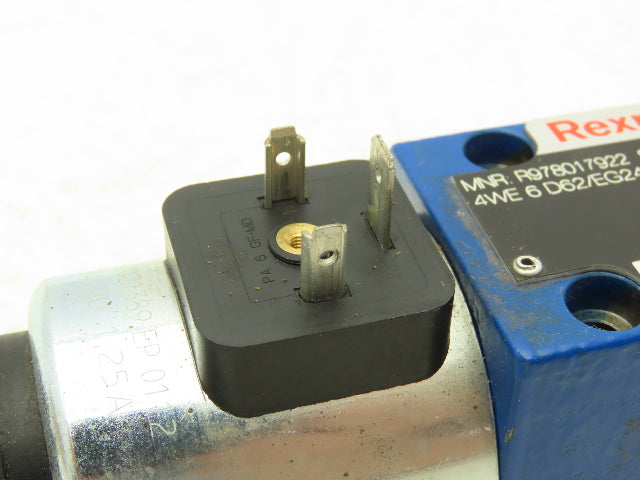 Rexroth 4WE6D62/EG24N9K4/62 Hydraulic Directional Solenoid Valve 24VDC 4/2