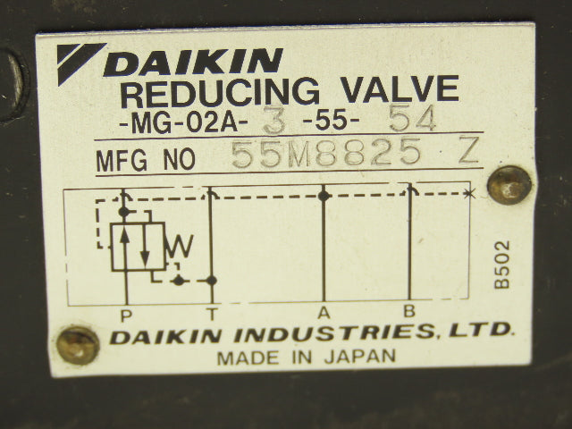 Daikin MG-02A-3-55-54 Hydraulic Pressure Reducing Modular Stack Valve