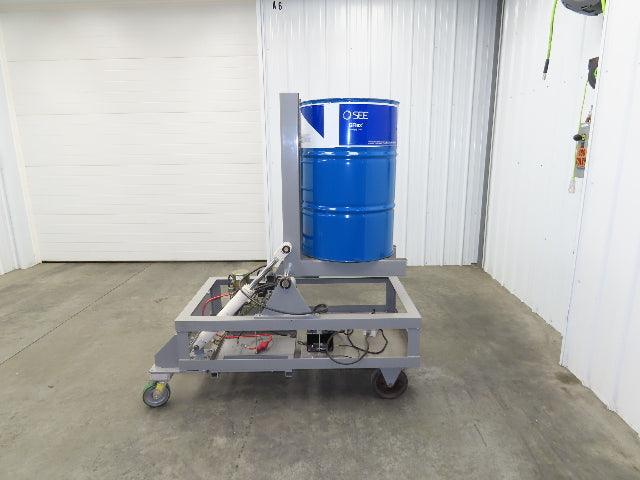 55 Gallon Drum Upender Tipper Barrel Invert 12V Hydraulic Mobile Cart Remote