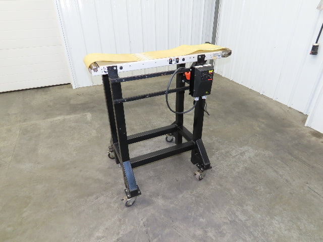QC Industries 200x900mm Belt Conveyor on Casters 120V Variable Speed 7-80FPM