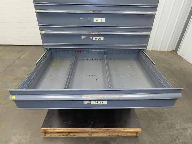 Equipto Industrial Parts Tool Storage 10 Drawer Cabinet 36x26x61" Sheet Metal