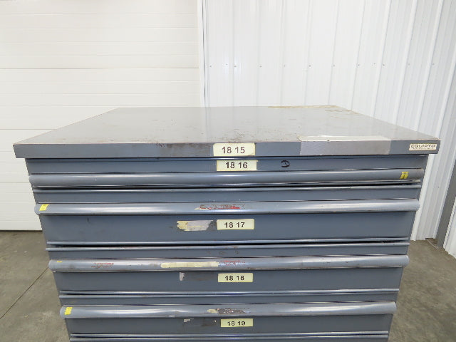 Equipto Industrial Parts Tool Storage 10 Drawer Cabinet 36x26x61" Sheet Metal