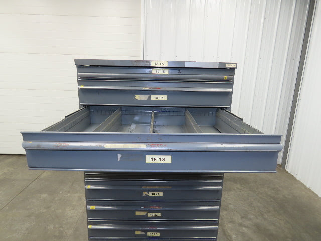 Equipto Industrial Parts Tool Storage 10 Drawer Cabinet 36x26x61" Sheet Metal