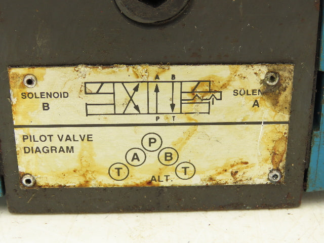 Vickers PBDG4S4L-012N-B-60 Hydraulic Directional Dual Solenoid Valve 120VAC