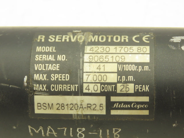 Atlas Copco QMR62-32RT QRT 62-200 Electric Nutrunner Servo Control 4230 1705 80