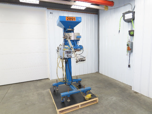 Mid West Vibratory Screw Feeder Bowl 15" Hopper 24x24" Hopper Foot Pedal Control