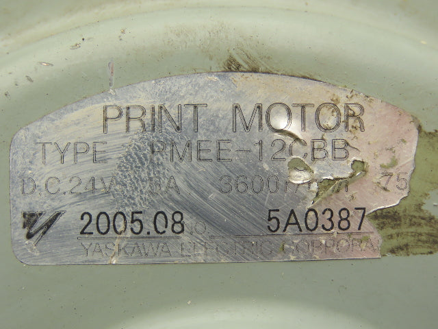 Yaskawa Electric PMEE-12CBB Welder Wire Motor Feeder 24VDC 3/64 Rollers