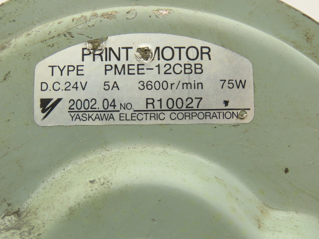Yaskawa Electric PMEE-12CBB Welder Wire Motor Feeder 24VDC Motor & Gearbox Only