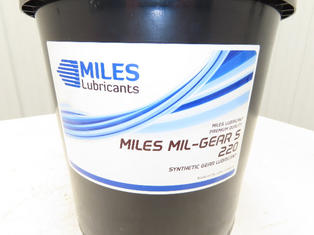Miles Lubricants Mil Gear S 220 Synthetic Industrial Gear Bearing Oil 5 Gal Pail