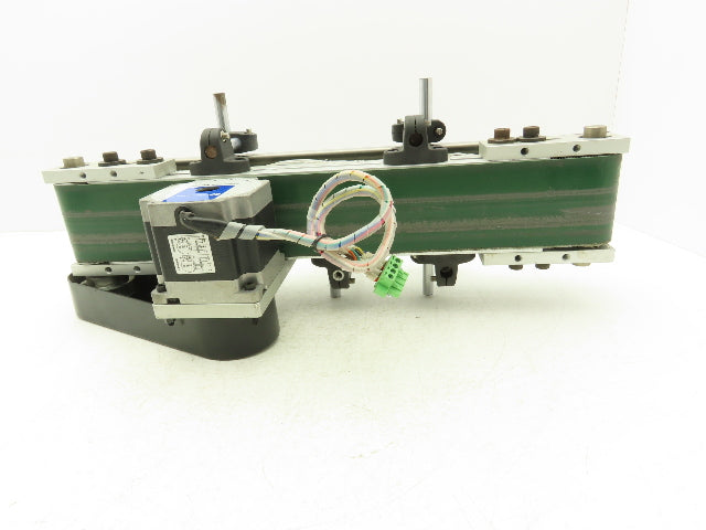 75mm 3"W Small Belt Conveyor 505mm 20"L Aluminum Frame Belt Drive Stepper Motor