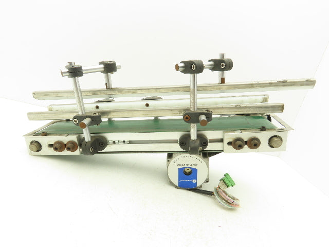 75mm 3"W Small Belt Conveyor 505mm 20"L Aluminum Frame Belt Drive Stepper Motor