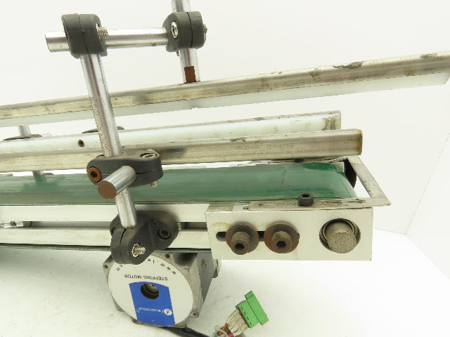 75mm 3"W Small Belt Conveyor 505mm 20"L Aluminum Frame Belt Drive Stepper Motor