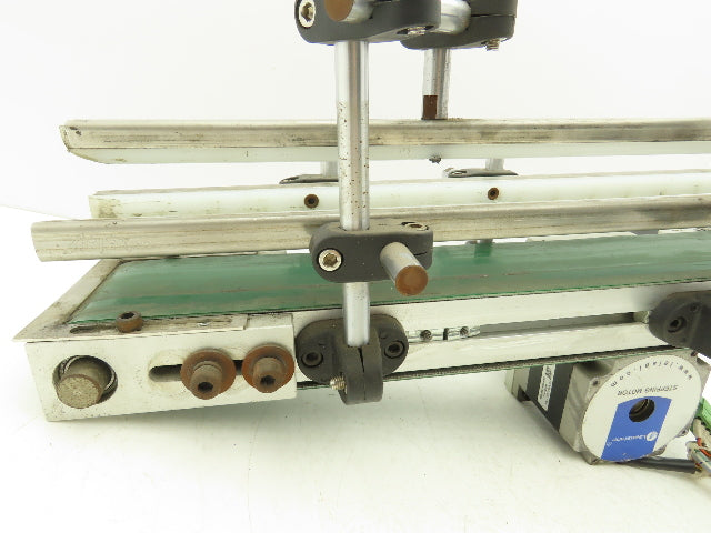 75mm 3"W Small Belt Conveyor 505mm 20"L Aluminum Frame Belt Drive Stepper Motor