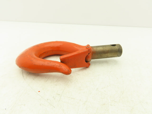 CM Lodestar 2 Ton Chain Hoist Upper Hook Plain Shank w/Latch No 7 Orange
