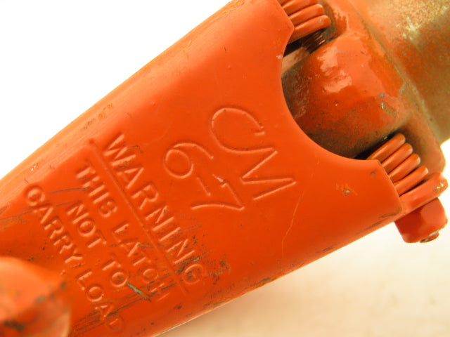 CM Lodestar 2 Ton Chain Hoist Upper Hook Plain Shank w/Latch No 7 Orange