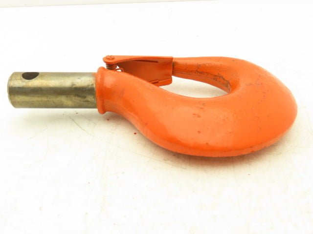 CM Lodestar 2 Ton Chain Hoist Upper Hook Plain Shank w/Latch No 7 Orange