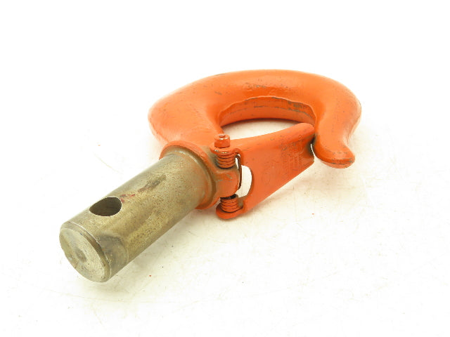 CM Lodestar 2 Ton Chain Hoist Upper Hook Plain Shank w/Latch No 7 Orange