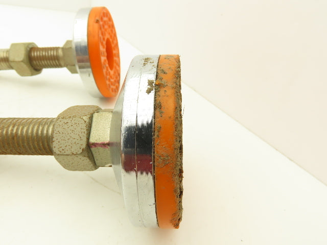 Rubber Machine Leveling Feet M20-2.5x 120mm Thread 80mm Foot Adjustable Set of 8