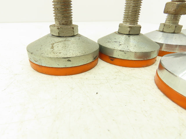 Rubber Machine Leveling Feet M20-2.5x 120mm Thread 80mm Foot Adjustable Set of 8