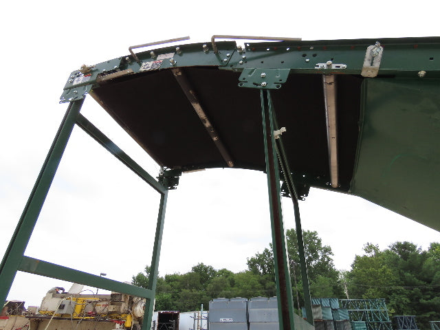 Dematic 42"x 28' Flat to Incline Belt Conveyor RH Center Drive 460V 95fpm 118"H