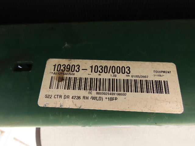 Dematic 42"x 28' Flat to Incline Belt Conveyor RH Center Drive 460V 95fpm 118"H