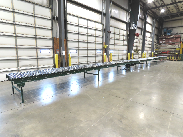 Dematic 42"x 72' Accumulating Roller Conveyor Belt Drive 40"BF 460V 180 FPM