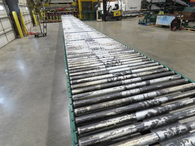 Dematic 42"x 72' Accumulating Roller Conveyor Belt Drive 40"BF 460V 180 FPM