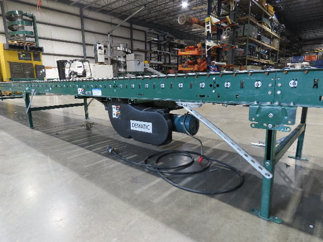 Dematic 42"x 72' Accumulating Roller Conveyor Belt Drive 40"BF 460V 180 FPM