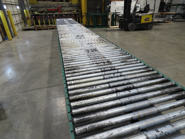 Dematic 42"x 72' Accumulating Roller Conveyor Belt Drive 40"BF 460V 180 FPM