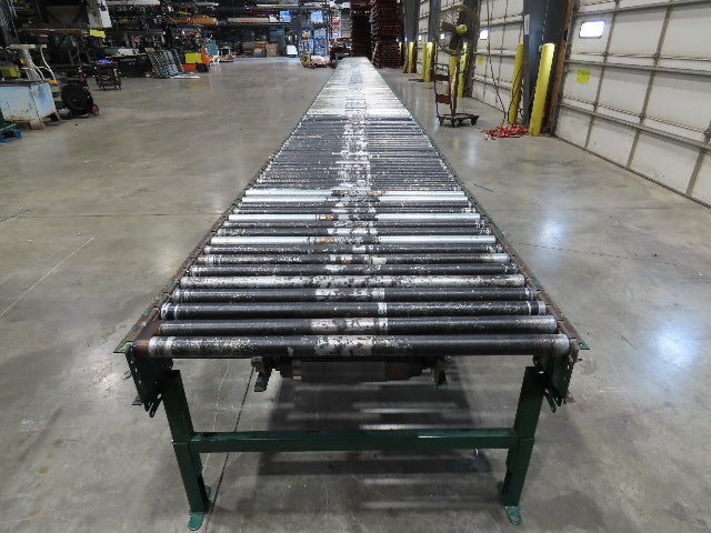 Dematic 42"x 72' Accumulating Roller Conveyor Belt Drive 40"BF 460V 180 FPM