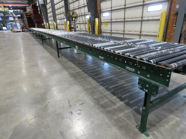 Dematic 42"x 72' Accumulating Roller Conveyor Belt Drive 40"BF 460V 180 FPM