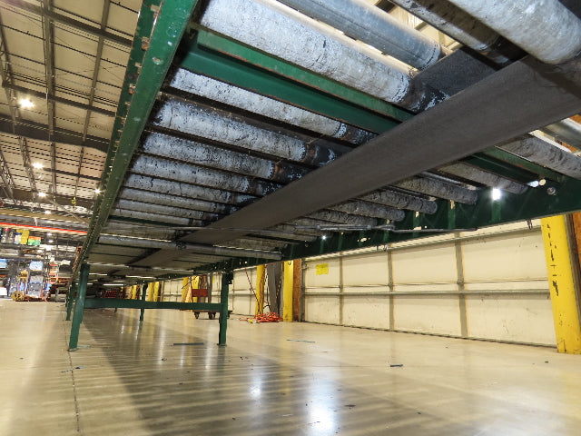 Dematic 42"x 72' Accumulating Roller Conveyor Belt Drive 40"BF 460V 180 FPM