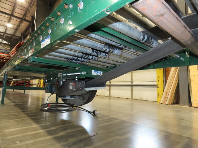 Dematic 42"x 72' Accumulating Roller Conveyor Belt Drive 40"BF 460V 180 FPM