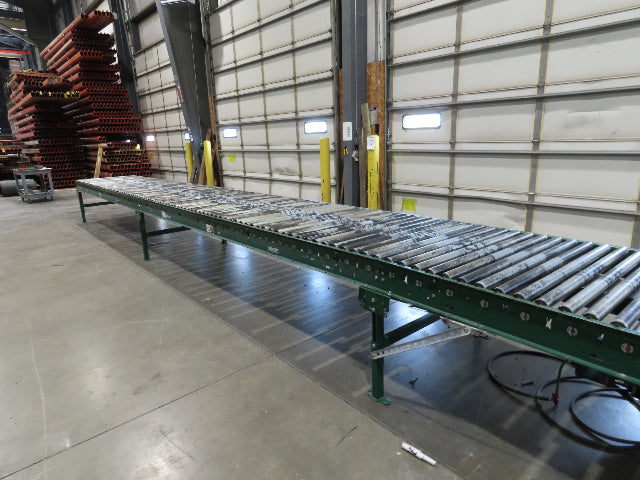 Dematic 42"x 72' Accumulating Roller Conveyor Belt Drive 40"BF 460V 180 FPM