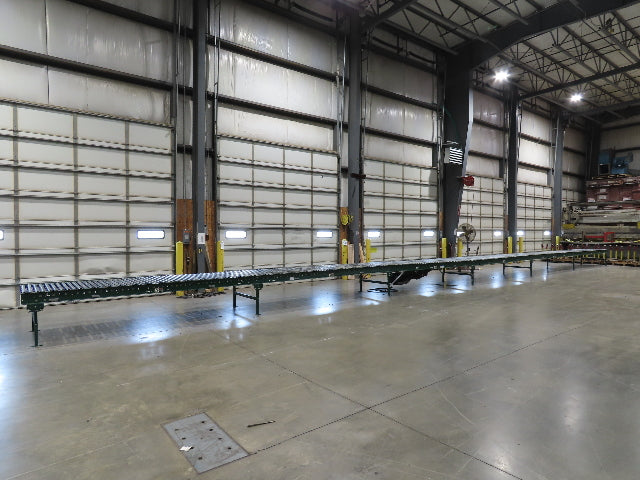 Dematic 42"x 72' Accumulating Roller Conveyor Belt Drive 40"BF 460V 180 FPM