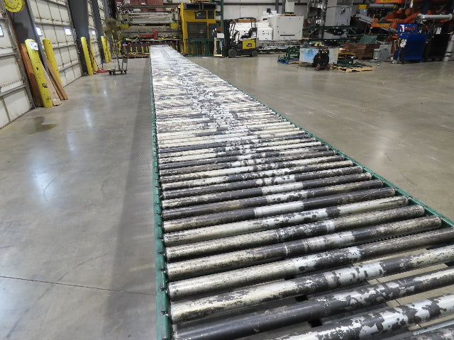 Dematic 42"x 72' Accumulating Roller Conveyor Belt Drive 40"BF 460V 180 FPM