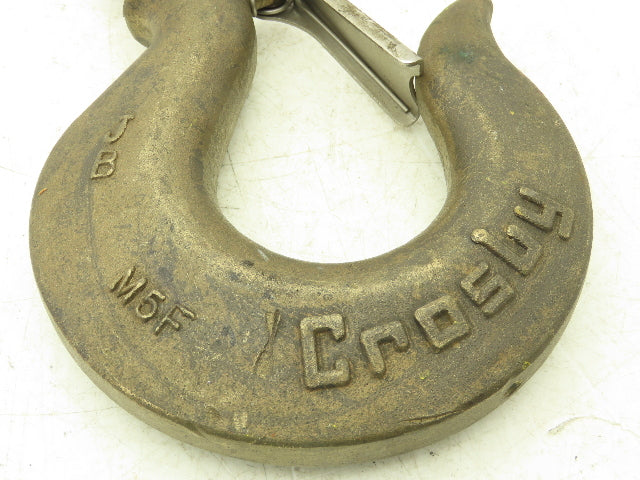 Crosby 319B JB 3.5 Ton Bronze Rigging Hoist Hook Threaded Shank w/Latch