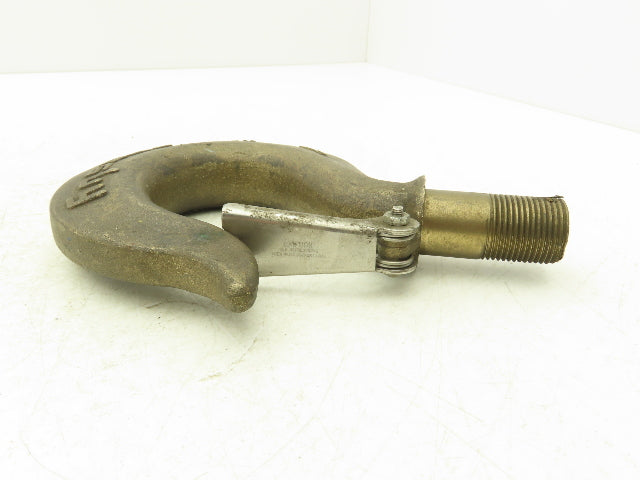 Crosby 319B JB 3.5 Ton Bronze Rigging Hoist Hook Threaded Shank w/Latch