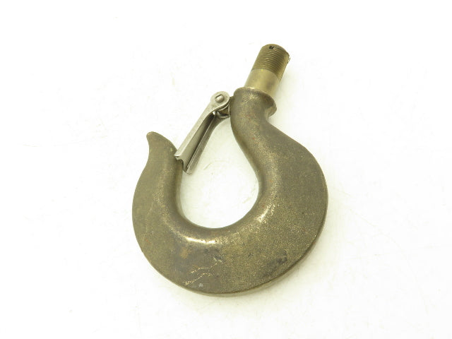 Crosby 319B JB 3.5 Ton Bronze Rigging Hoist Hook Threaded Shank w/Latch