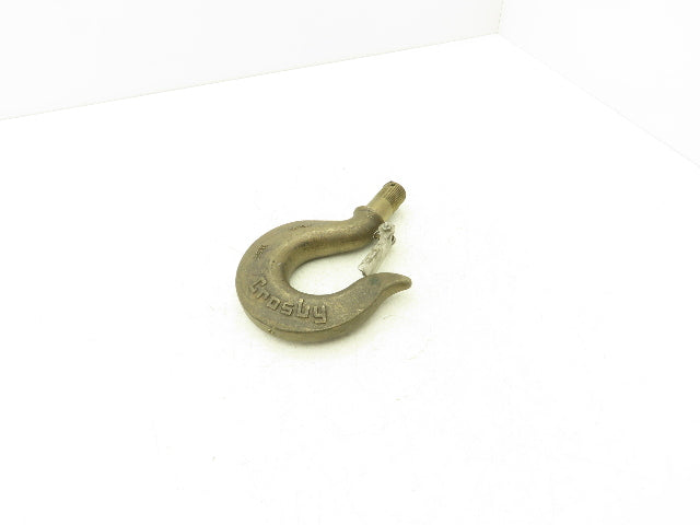 Crosby 319B JB 3.5 Ton Bronze Rigging Hoist Hook Threaded Shank w/Latch