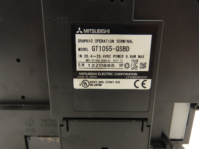 Mitsubishi GT1055QSBD 5.7" VGA Color Touch Panel 320x240p 24vdc Graphic Terminal