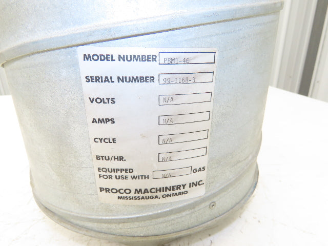 Proco PBM1-46 Industrial Inline Blower Muffler Silencer 6" Pipe 38"L Sound