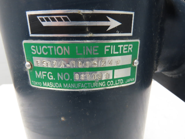 Tokyo Masuda FSE24-100S24F Hydraulic Suction Line Filter 3" SAE x 3" NPT