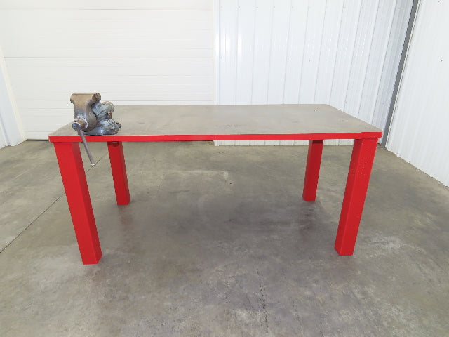 1-3/8" Thick Top Steel Welding Layout Table Work Bench 78"x37"x36" Wilton Vise