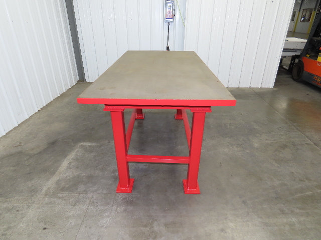 Vintage Precision Steel Welding Layout Table 70x34" Cast Iron 1-3/8" Thick Top