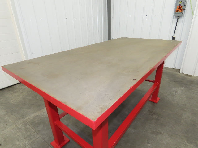 Vintage Precision Steel Welding Layout Table 70x34" Cast Iron 1-3/8" Thick Top