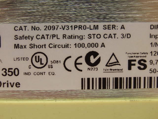 Allen Bradley 2097-V31PRO-LM Series A Kinetix 350 Drive 120/240 Input 3Ph Output