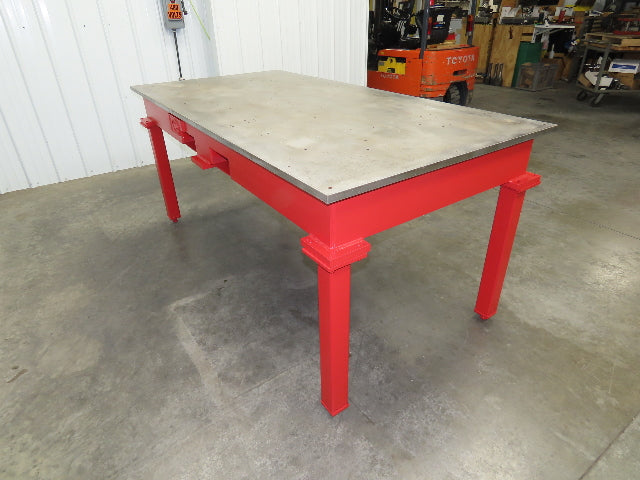 1" Thick Top Steel Welding Layout Table Work Bench 84"x42"x37" Cast Iron